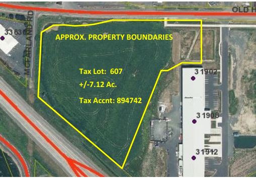 +/-7.12 ACRES COMMERCIAL DEVELOPMENT GROUND, TANGENT, OR